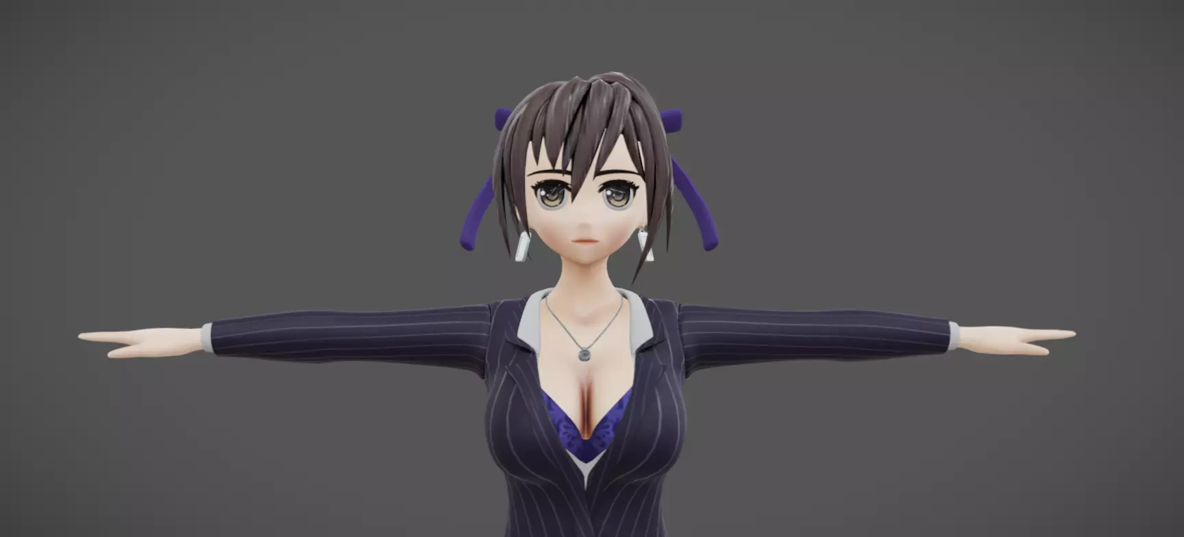 Anime Female 19 - Read Description Low-poly 3D model_5