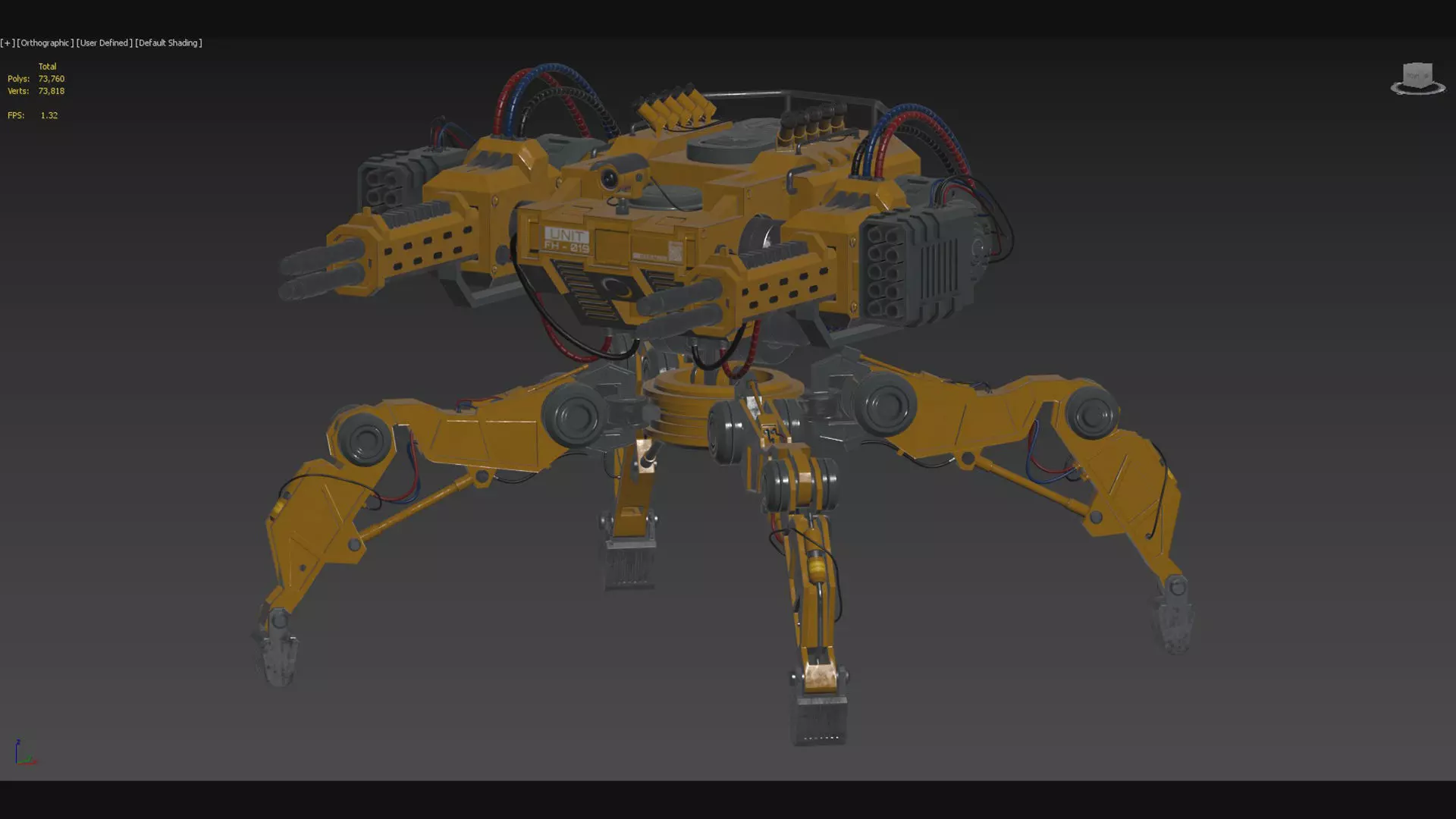 Walking Turret Concept-1-Yellow 3D model_26