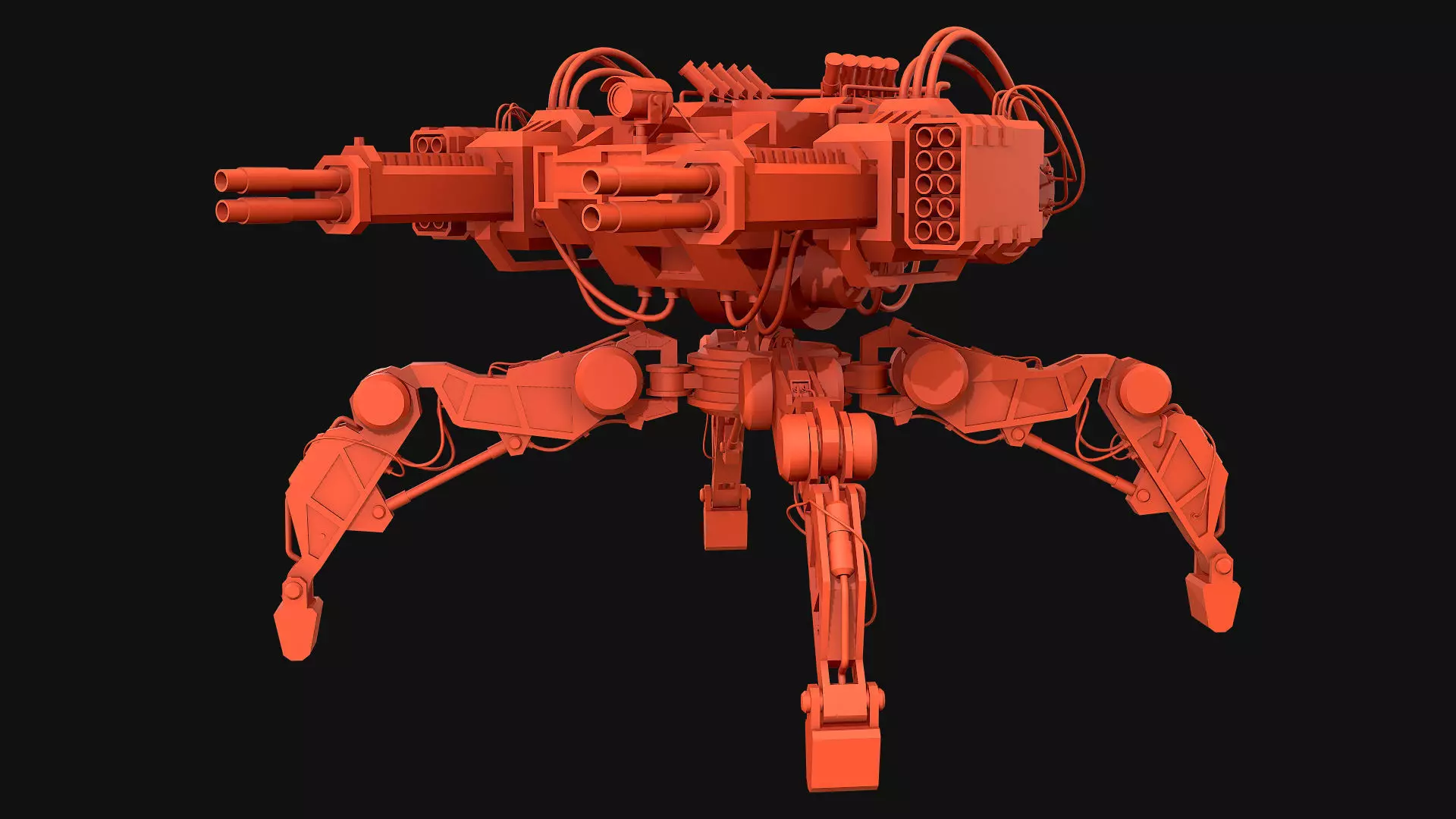 Walking Turret Concept-1-Yellow 3D model_17