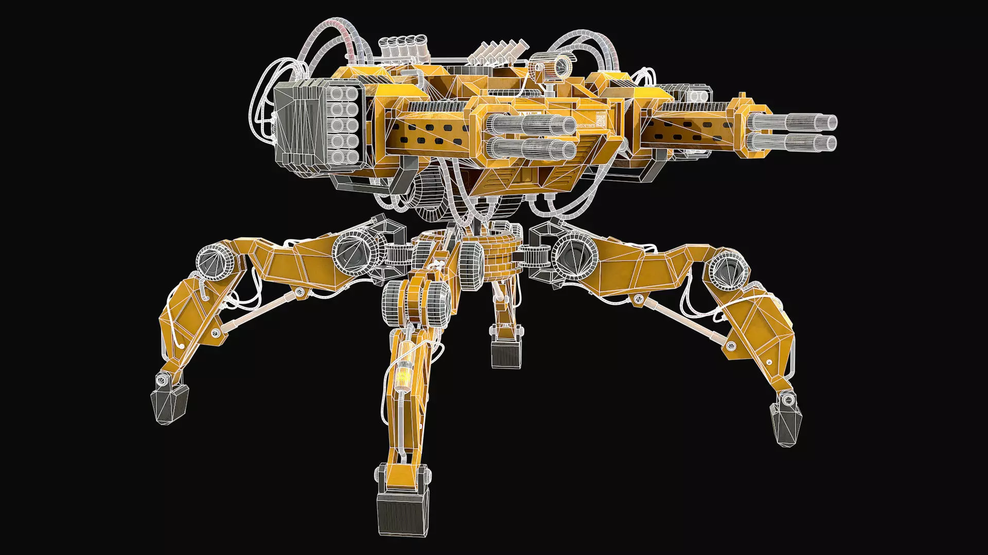 Walking Turret Concept-1-Yellow 3D model_13