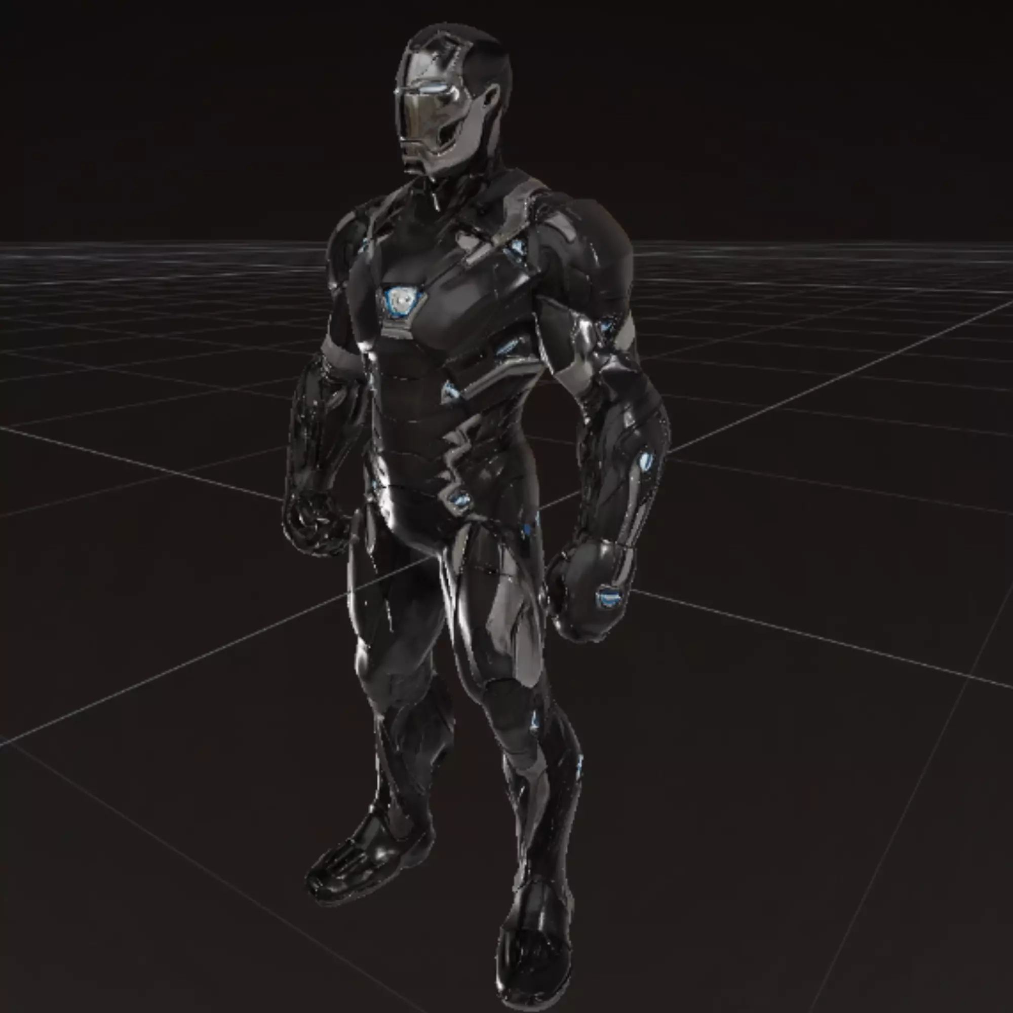 iron man suit Low-poly 3D model_0