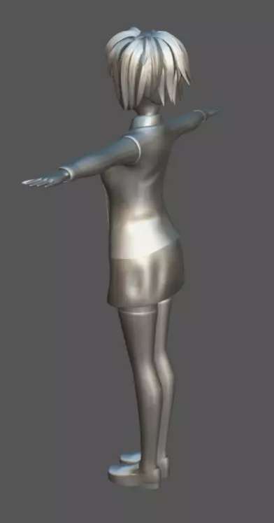 Anime Female 22 - Read Description Low-poly 3D model_12