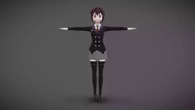 Anime Female 22 - Read Description Low-poly 3D model Anime Female 22 - Read Description Low-poly 3D model