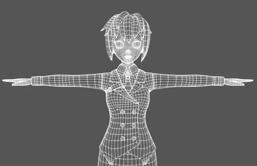 Anime Female 22 - Read Description Low-poly 3D model_13