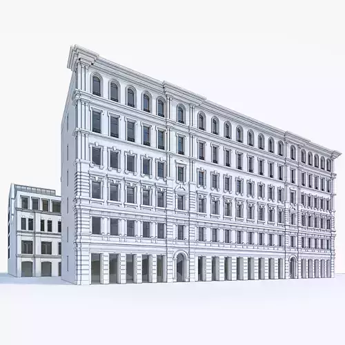 Apartment Buildings 05 Low-poly 3D model