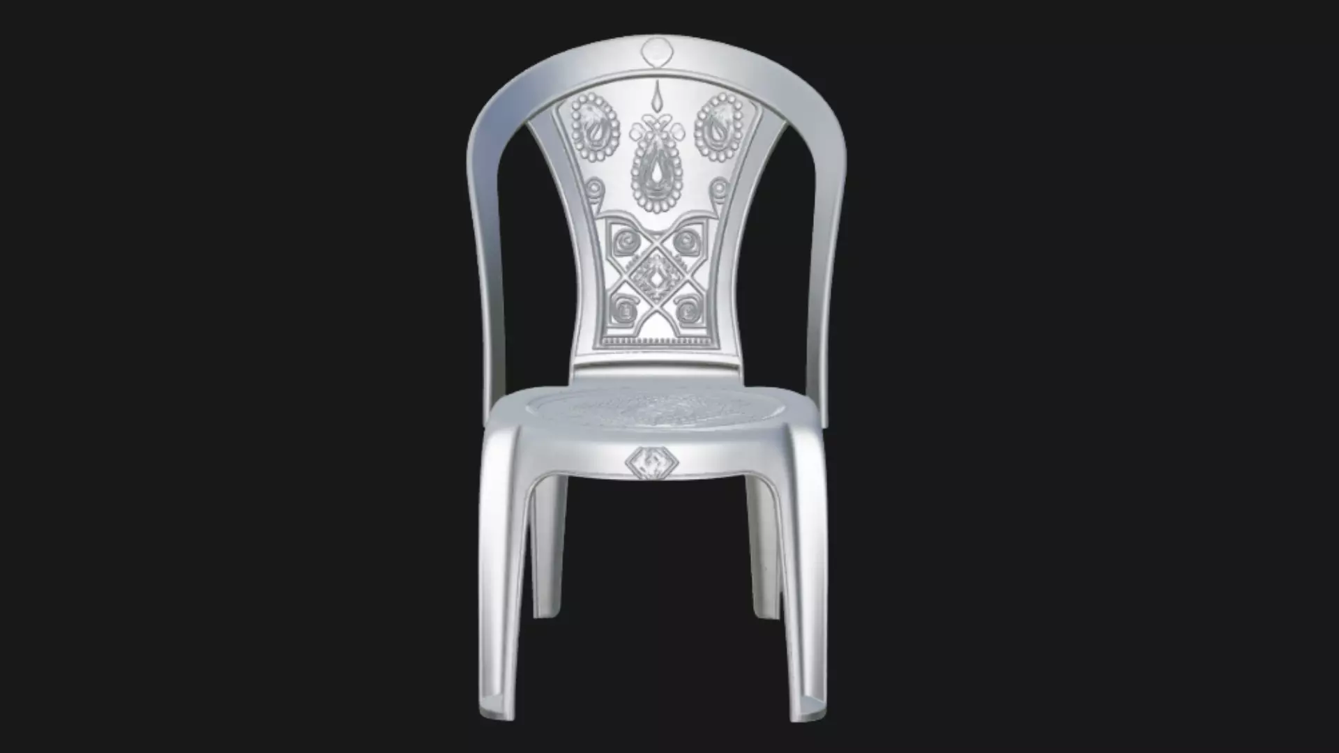 Plastic chair 3d model 3D model_3