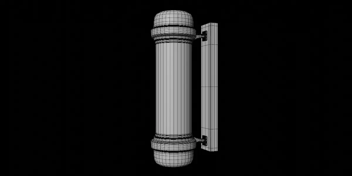 barber pole Free low-poly 3D model_2
