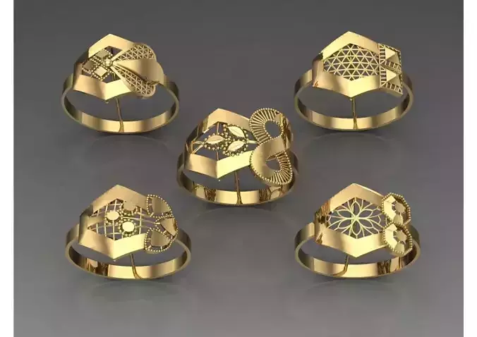 Royal Turkish Ring Collection  Exclusive STL Jewelry Models