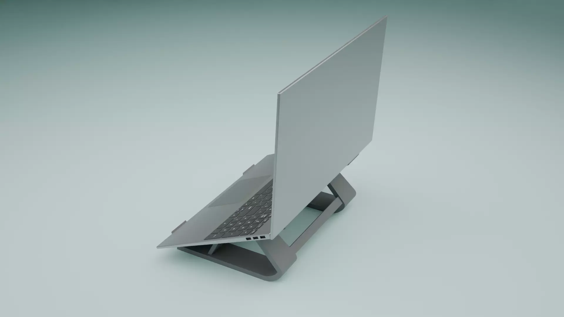 Laptop stand 3D print model_7