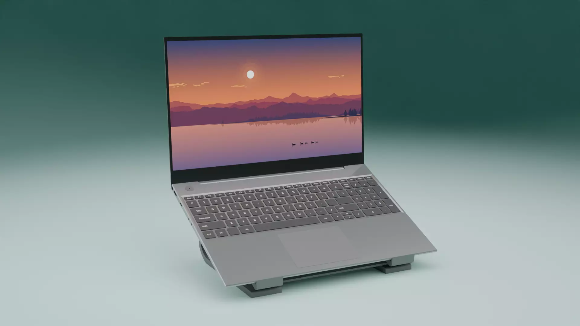 Laptop stand 3D print model_4