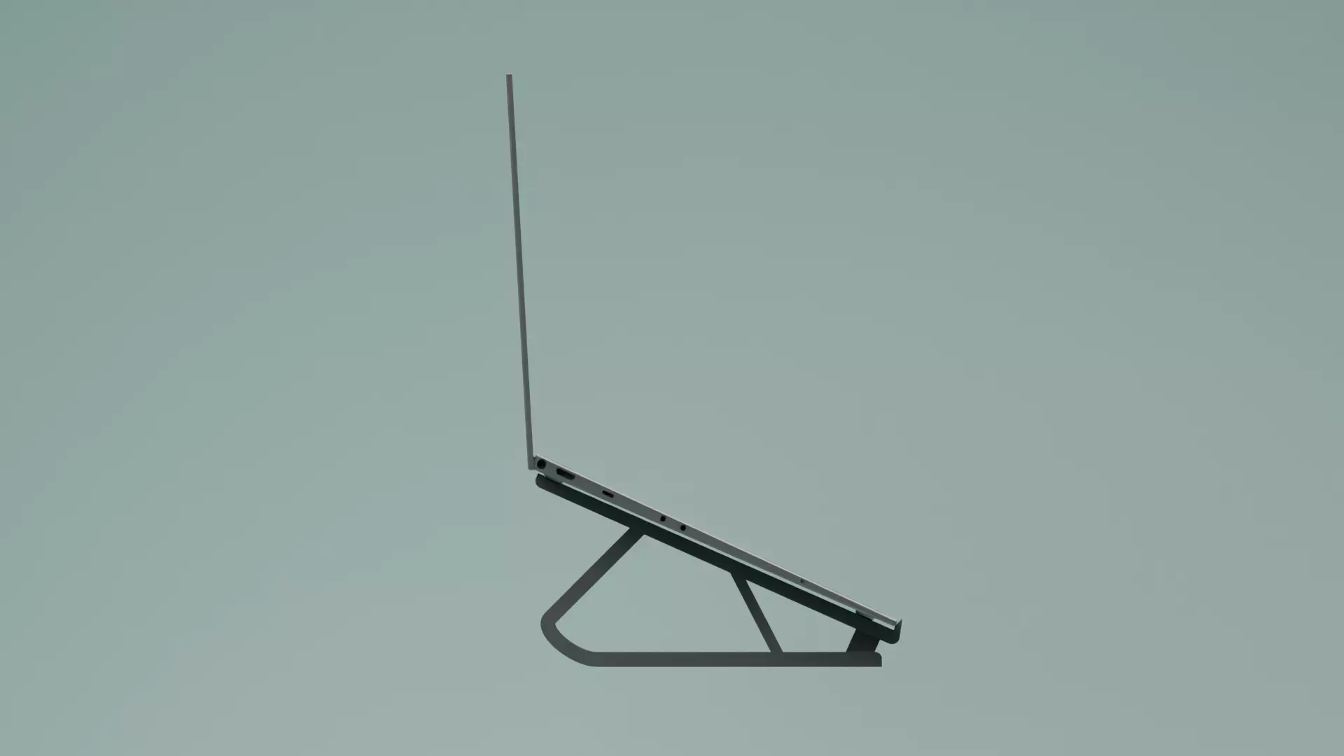Laptop stand 3D print model_5
