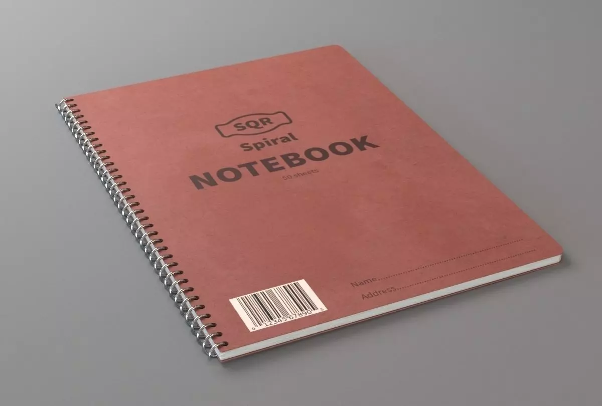Spiral Notebook 3D model_0