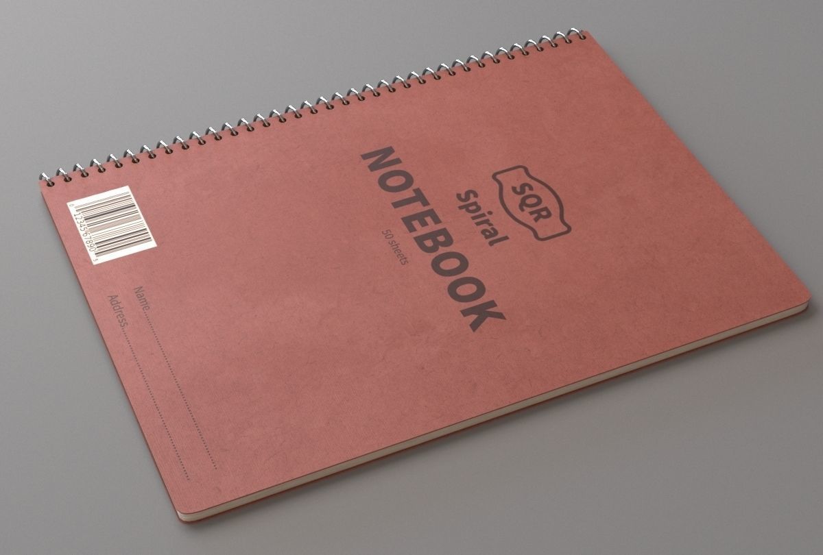 Spiral Notebook 3D model_2