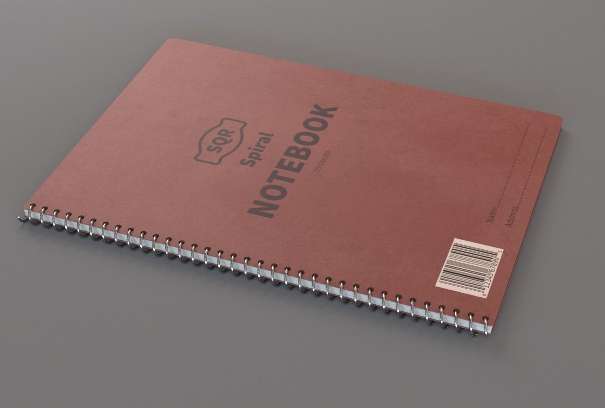 Spiral Notebook 3D model_1