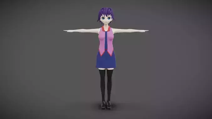 Anime Female 11 - Read Description Low-poly 3D model Anime Female 11 - Read Description Low-poly 3D model