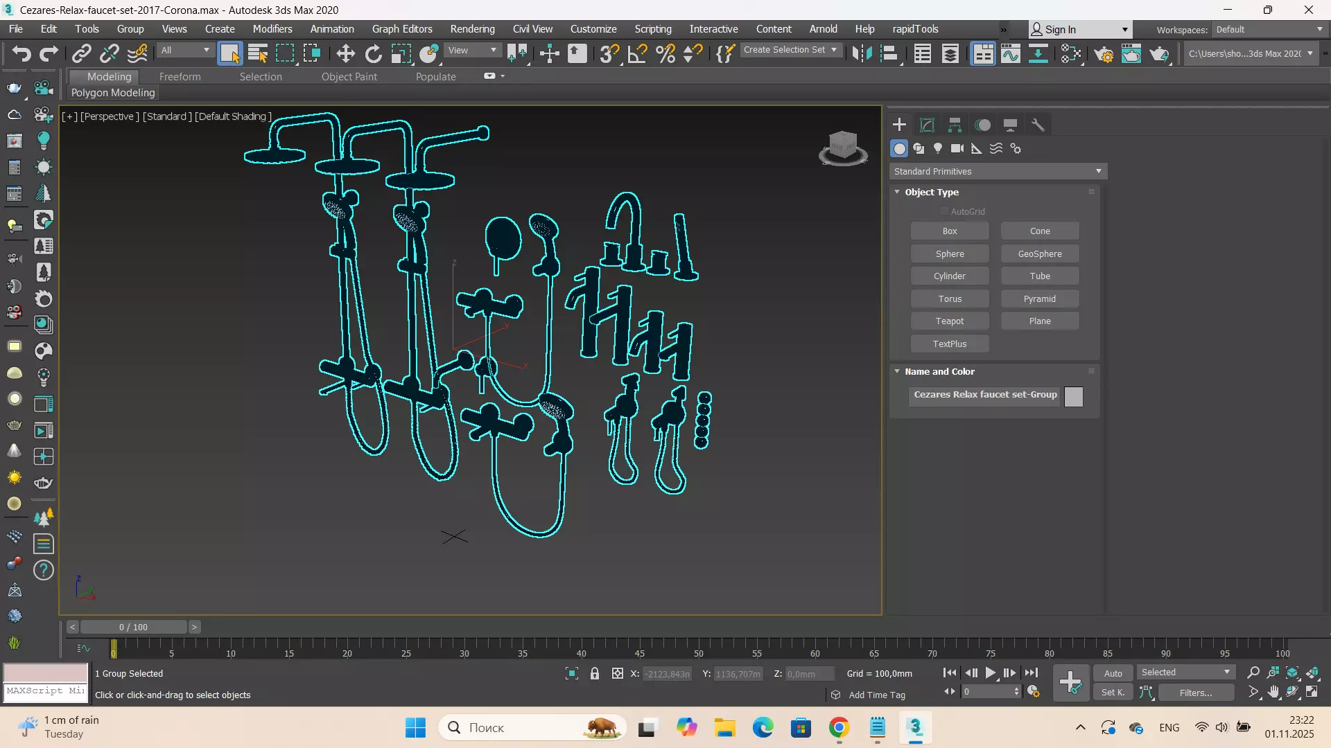 Cezares Relax faucet set 3D model_10