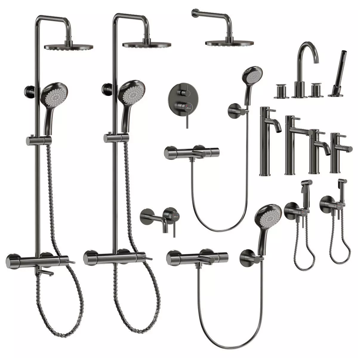 Cezares Relax faucet set 3D model_4