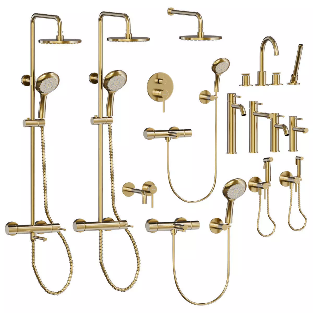 Cezares Relax faucet set 3D model_2