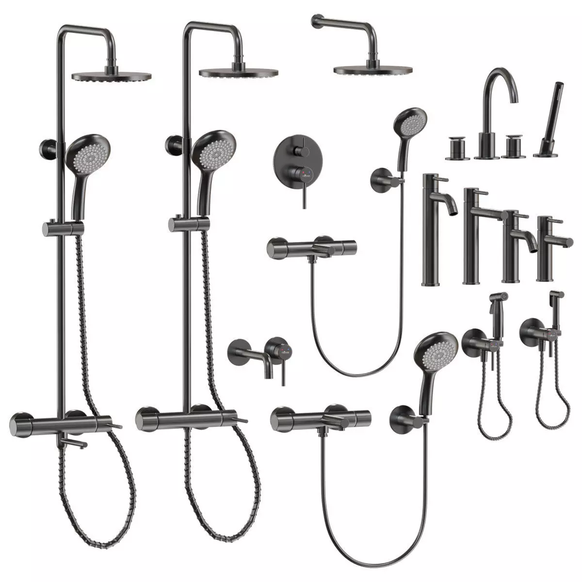 Cezares Relax faucet set 3D model_1