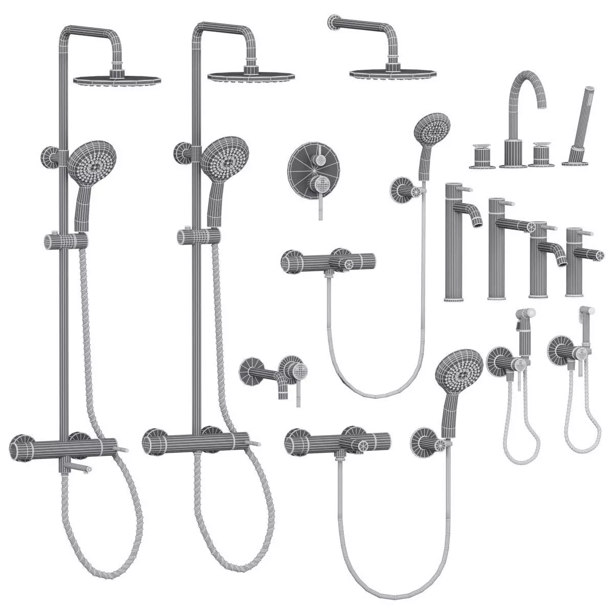 Cezares Relax faucet set 3D model_6