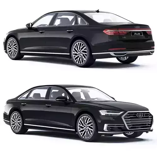 Audi A8 Luxury Sedan Black 3D Model Low-poly 3D model Audi A8 Luxury Sedan Black 3D Model Low-poly 3D model