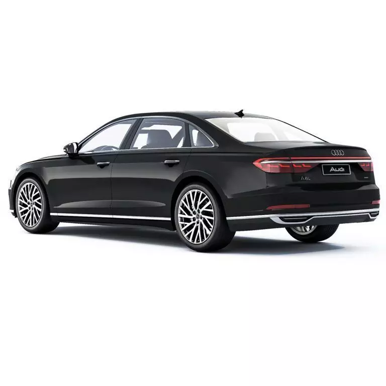 Audi A8 Luxury Sedan Black 3D Model Low-poly 3D model_8
