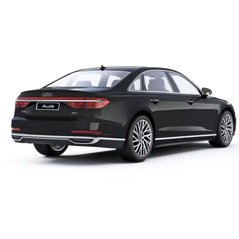 Audi A8 Luxury Sedan Black 3D Model Low-poly 3D model_6