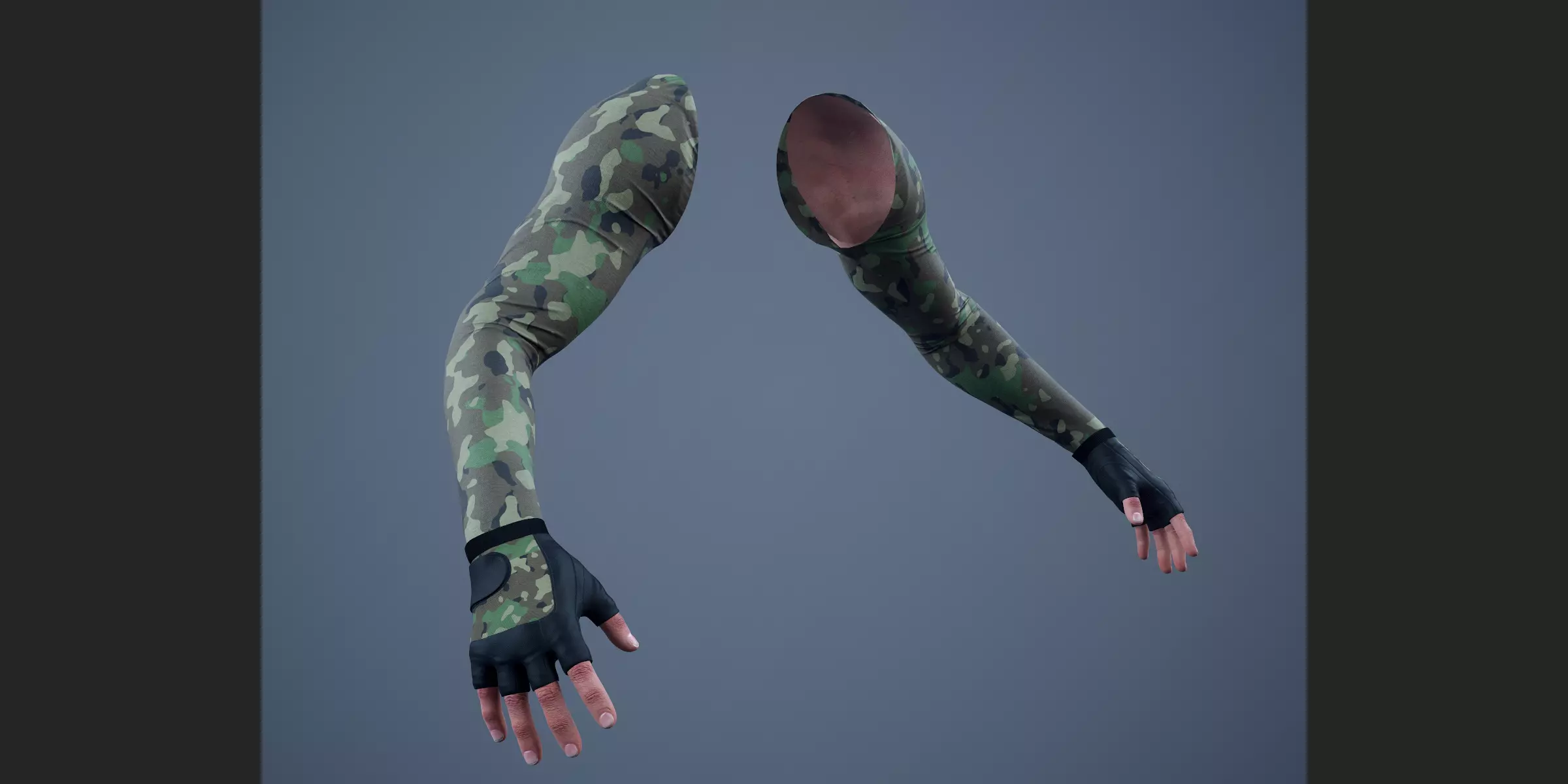 FPS First Person Arms 01 Rigged Free 3D model_1