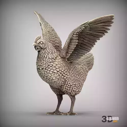 Chicken Flaps Its Wings