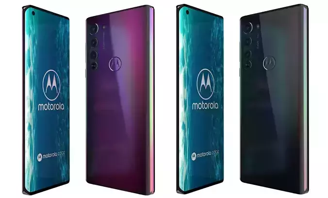 Motorola Edge Midnight Magenta And Solar Black High Poly 