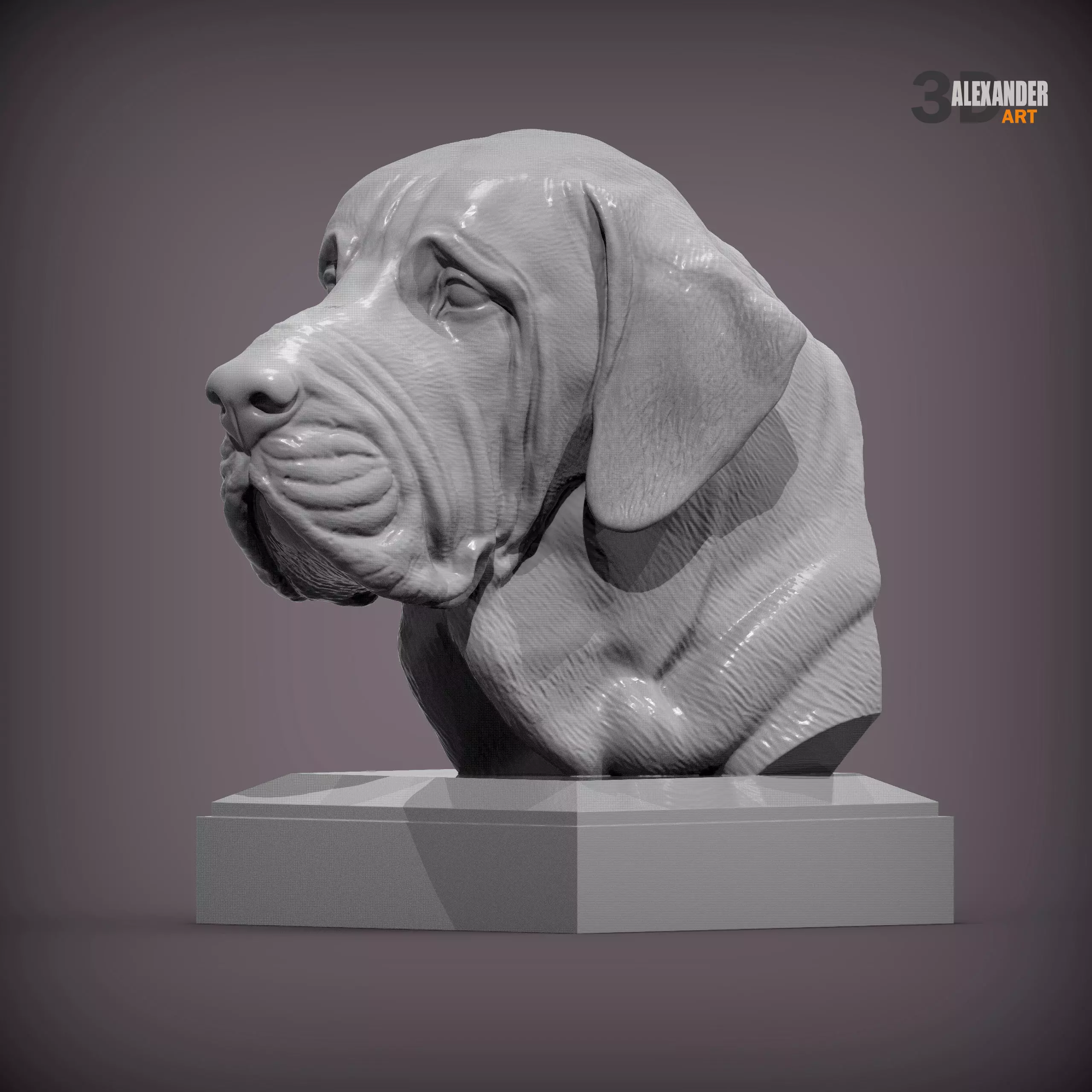 Fila Brasileiro Bust 3D print model_0
