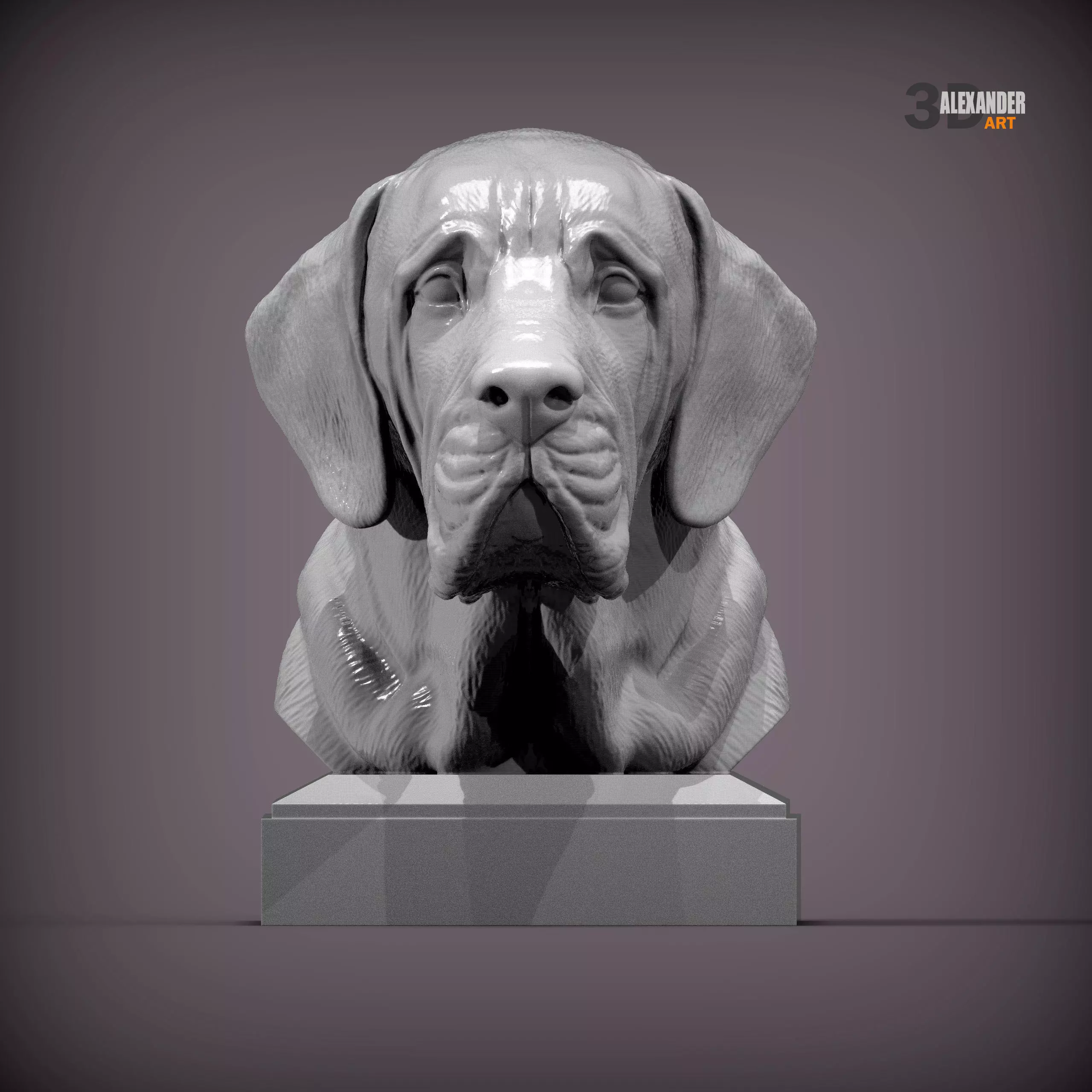 Fila Brasileiro Bust 3D print model_2