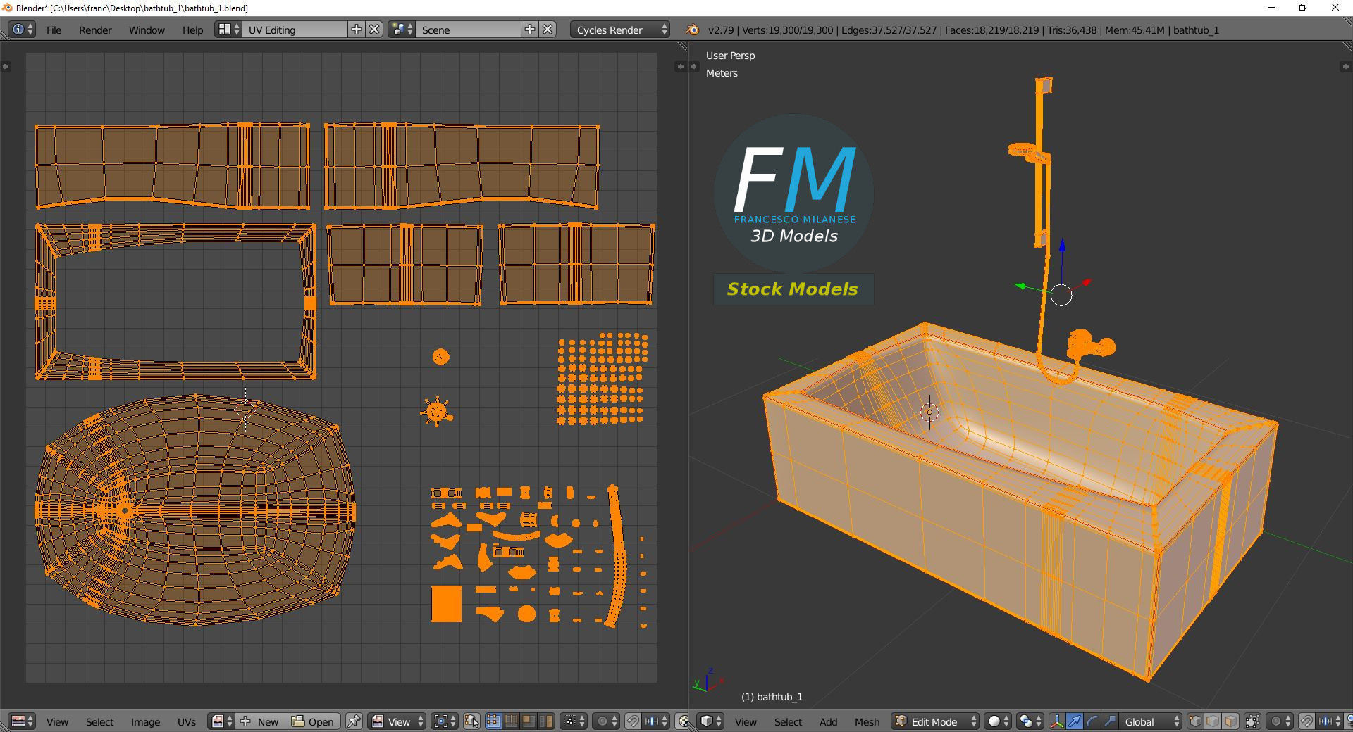 Bathtub 1 3D model_10