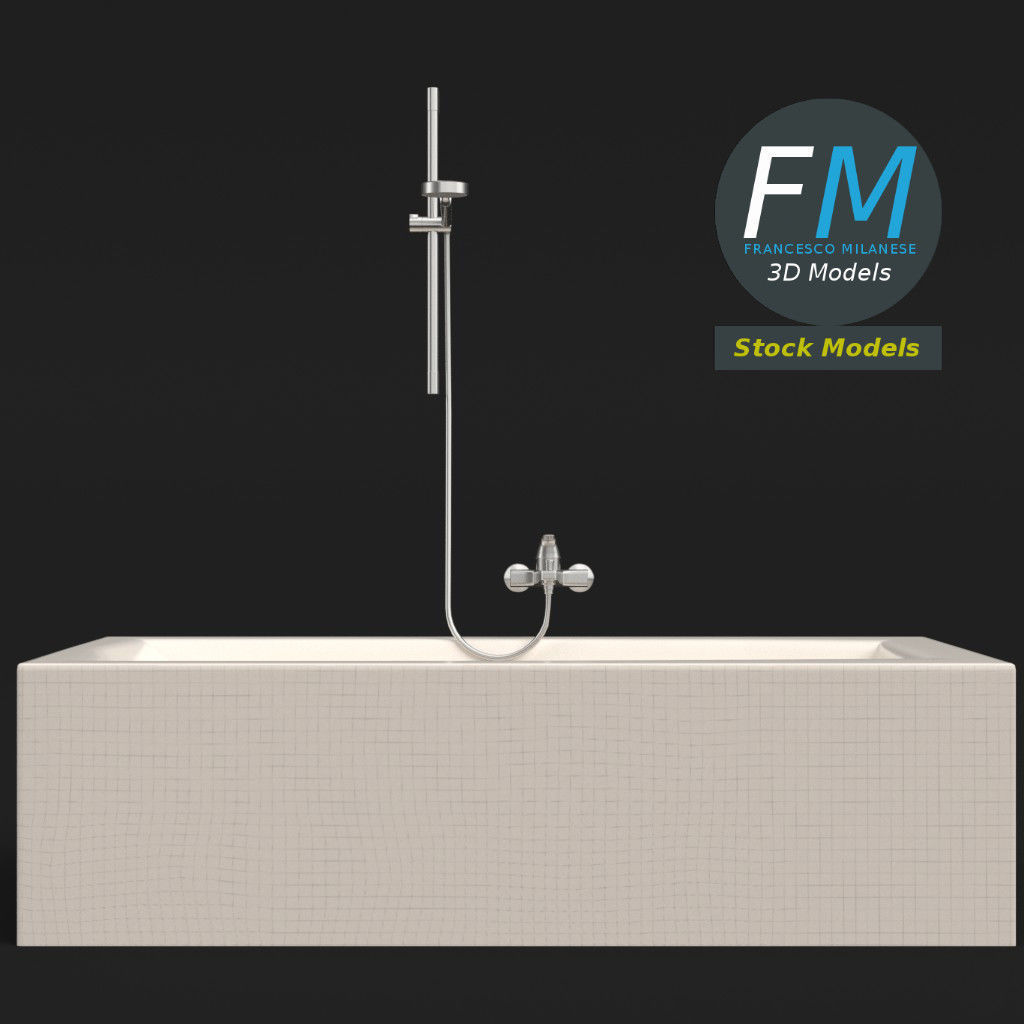 Bathtub 1 3D model_4