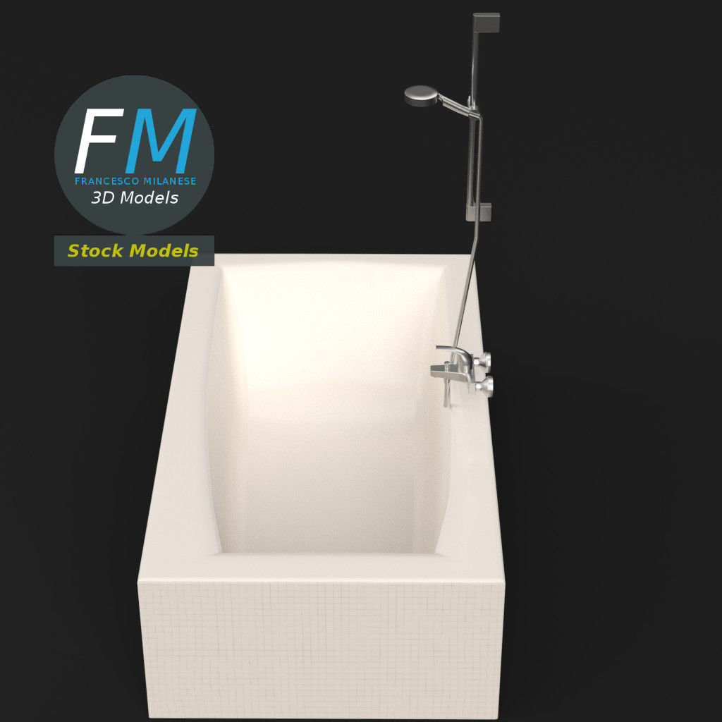 Bathtub 1 3D model_2