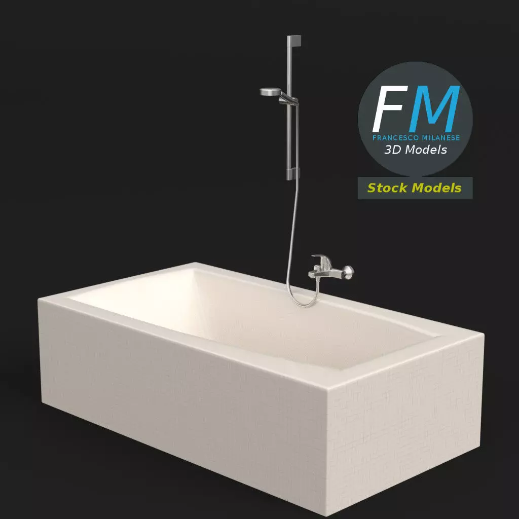 Bathtub 1 3D model_0