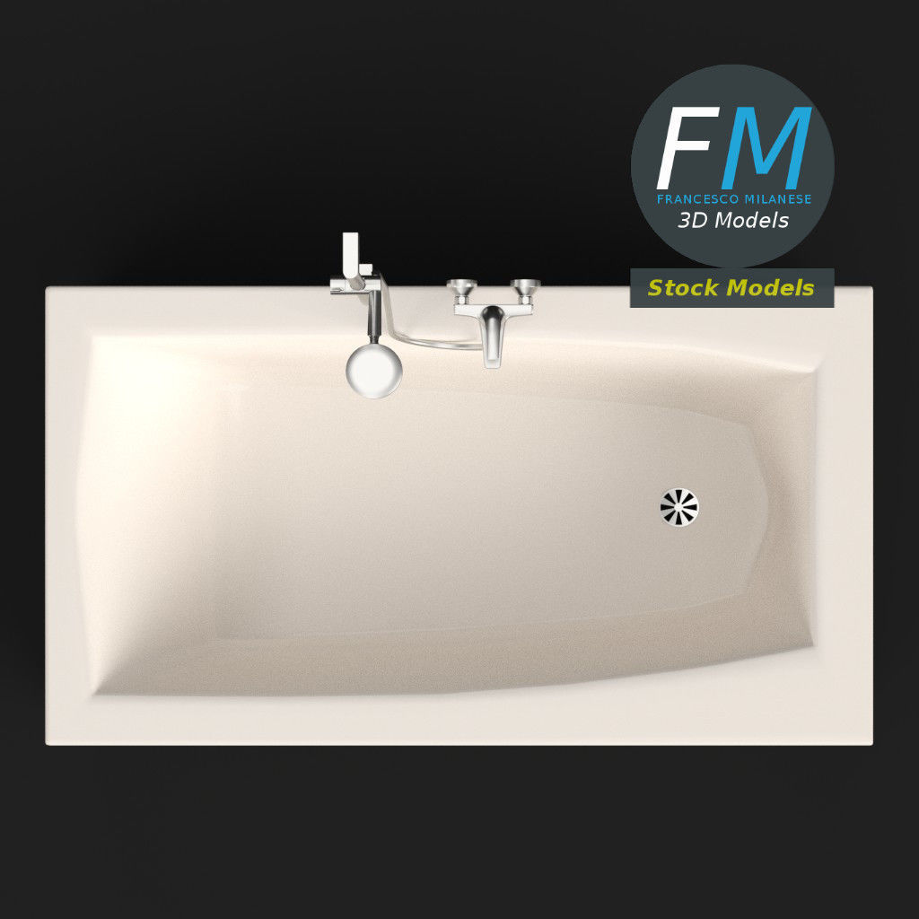 Bathtub 1 3D model_6