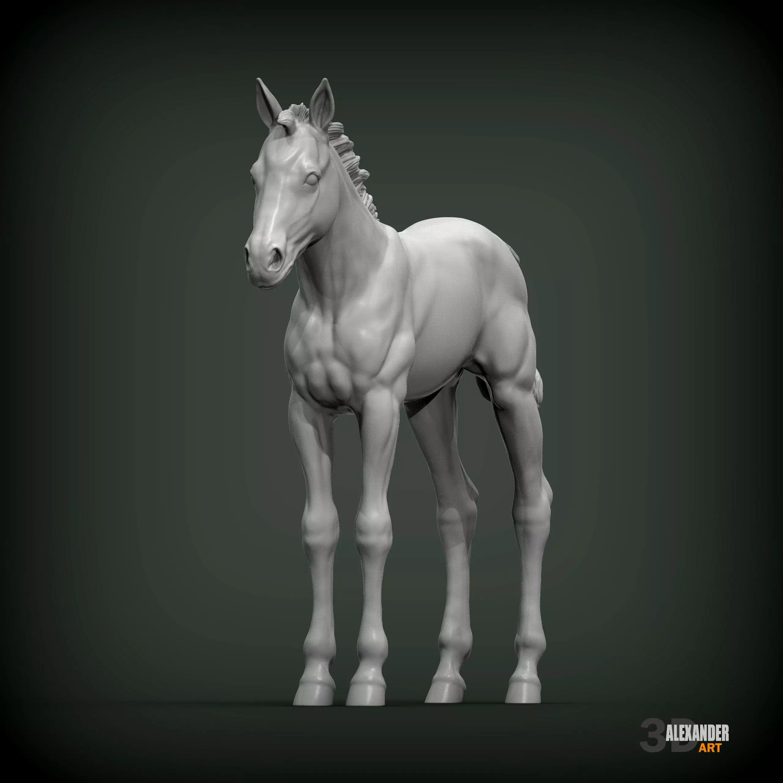 Foal sculpture 3D print model