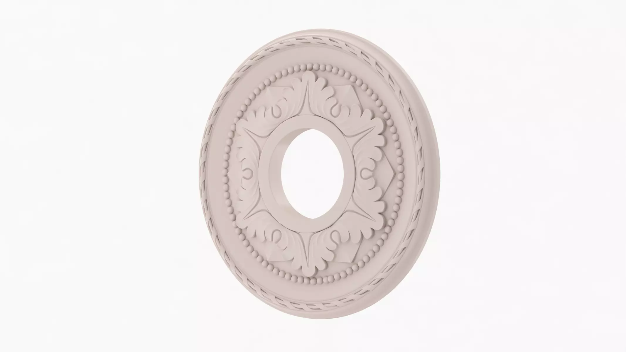 Classic Ceiling Medallion 05 Free 3D model_4