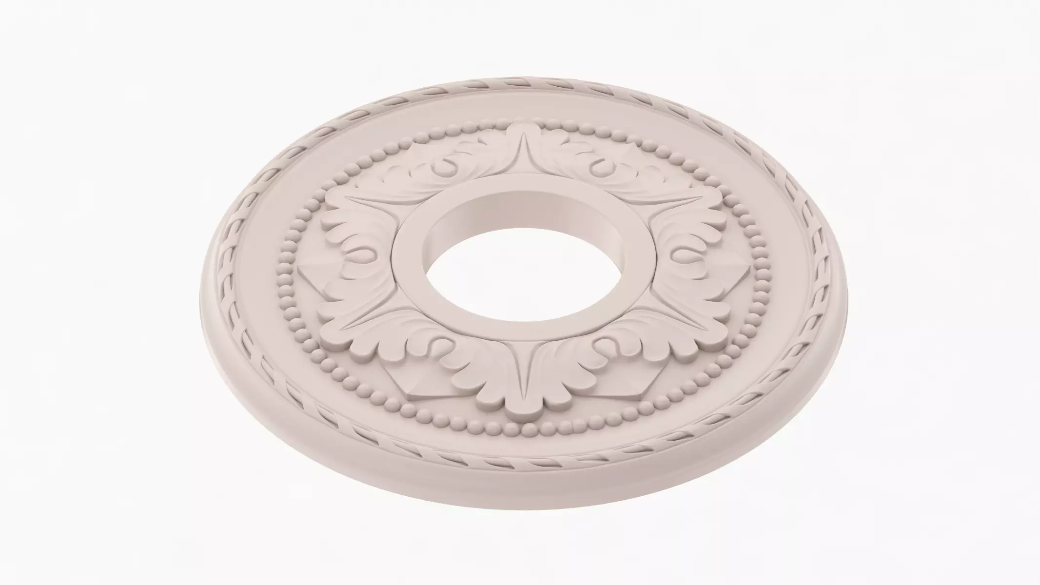 Classic Ceiling Medallion 05 Free 3D model_6