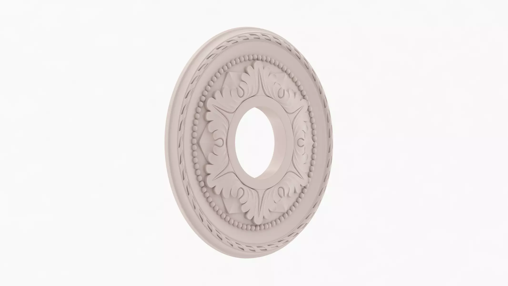 Classic Ceiling Medallion 05 Free 3D model_3