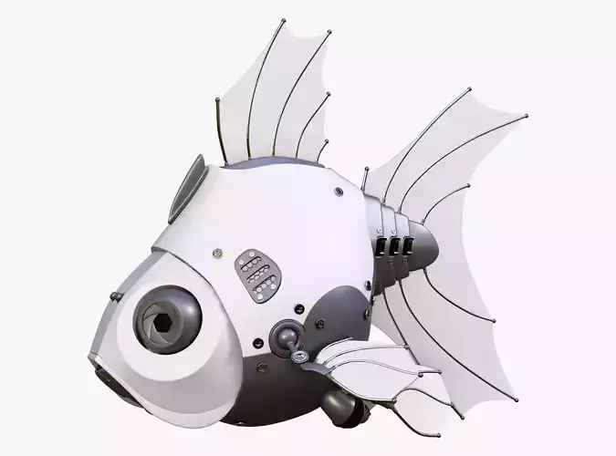 SciFi Bionic Fish Drone M1 3D model SciFi Bionic Fish Drone M1 3D model
