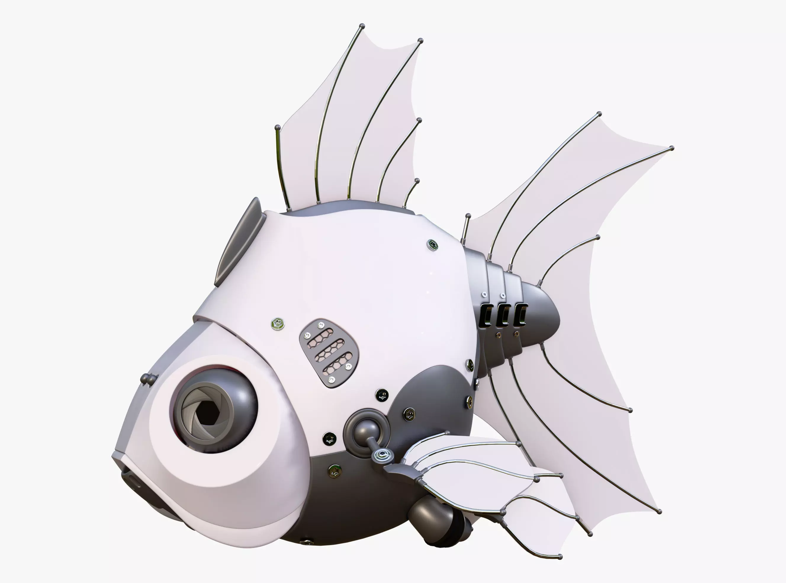 SciFi Bionic Fish Drone M1 3D model_0