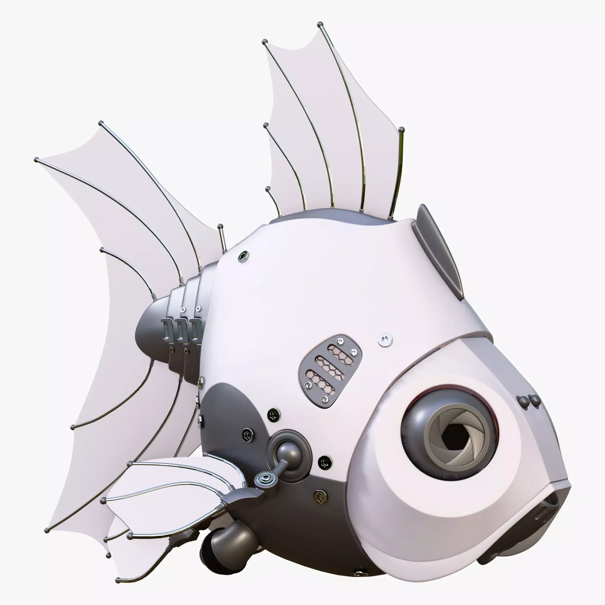 SciFi Bionic Fish Drone M1 3D model_3