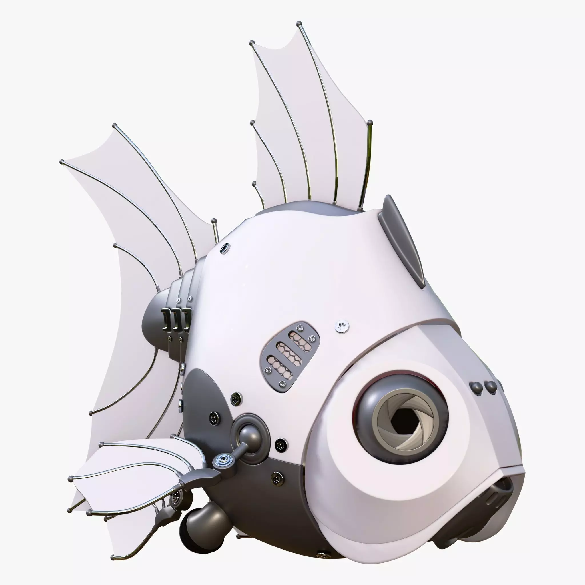 SciFi Bionic Fish Drone M1 3D model_5