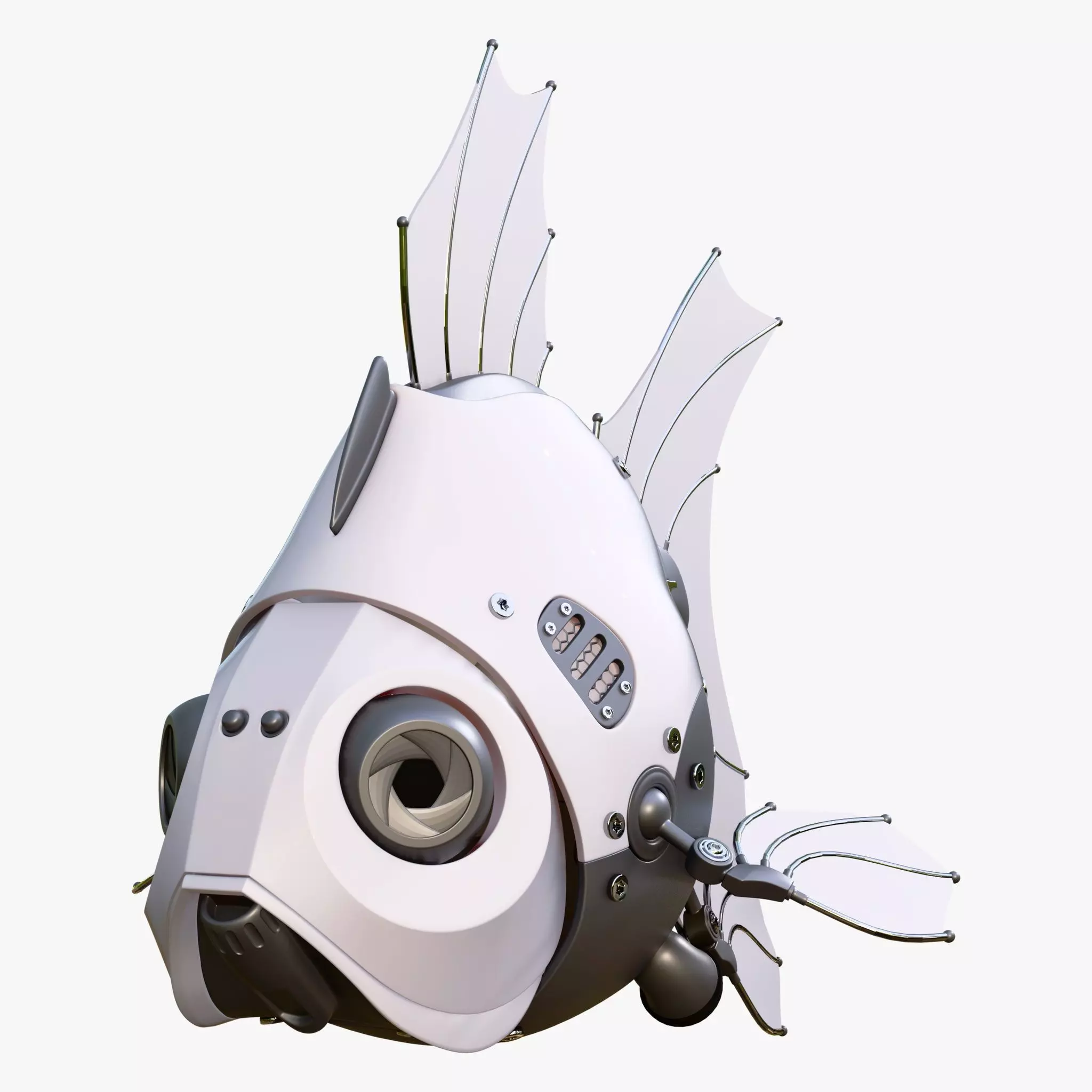 SciFi Bionic Fish Drone M1 3D model_2