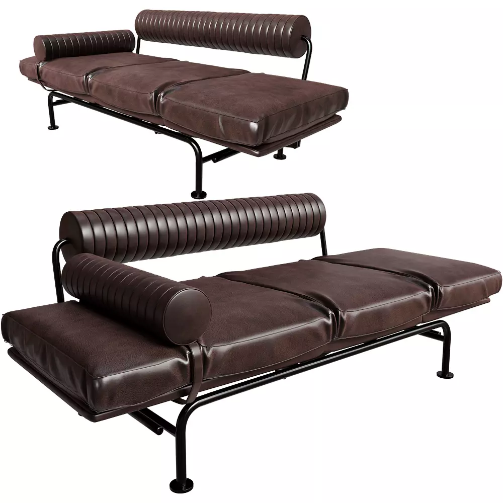 modern sofa collection Low-poly 3D model_9