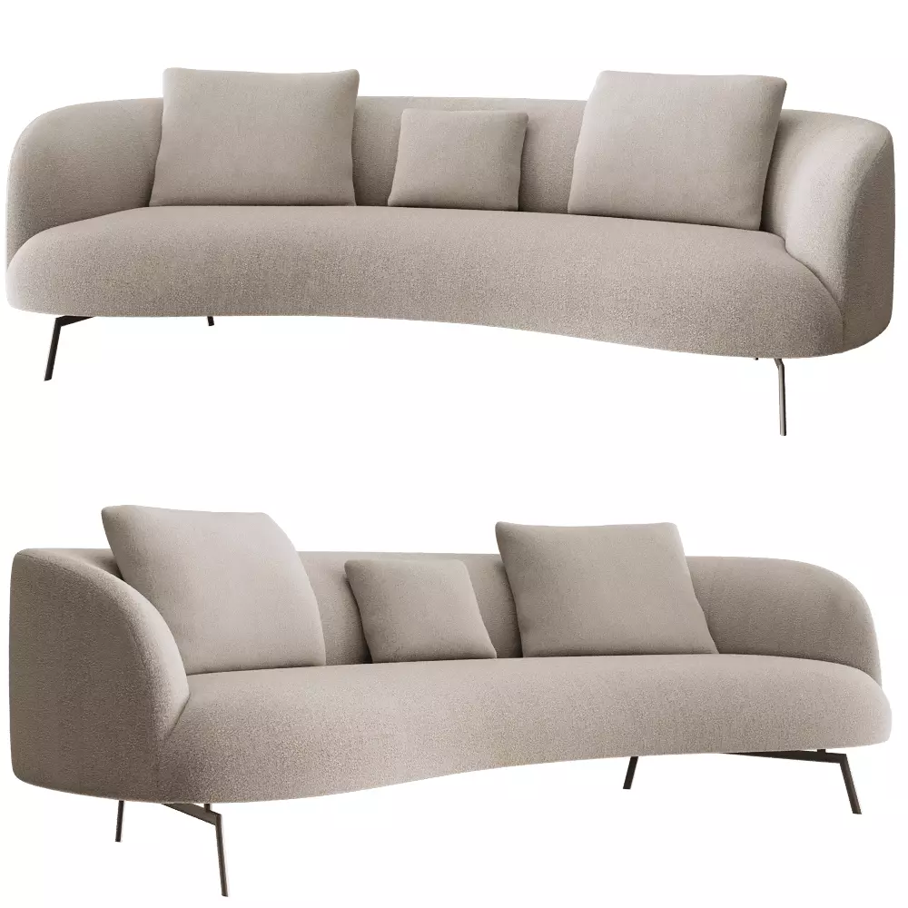 modern sofa collection Low-poly 3D model_11