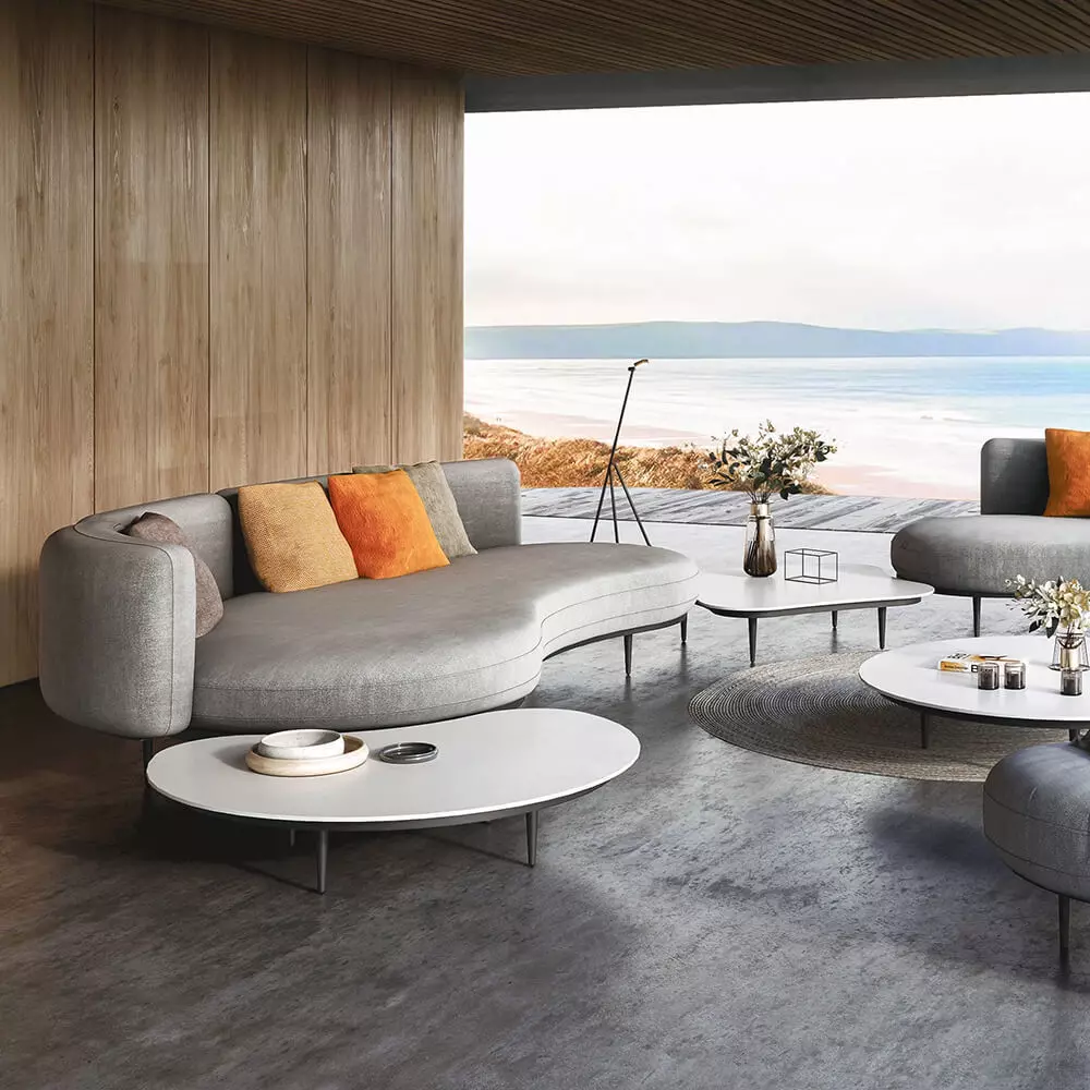 modern sofa collection Low-poly 3D model_4