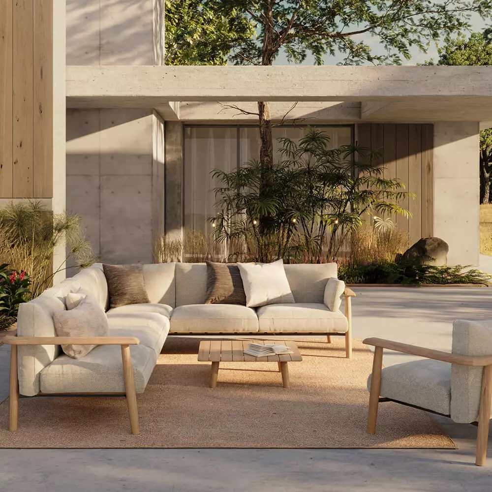 modern sofa collection Low-poly 3D model_7